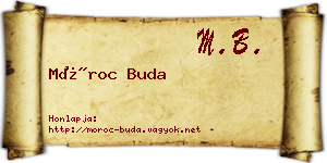 Móroc Buda névjegykártya